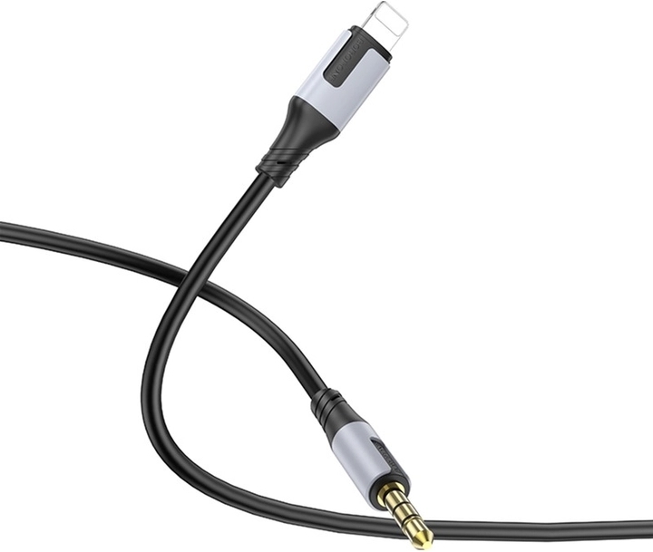 Кабель Lightning to 3.5mm M 1.0m black BOROFONE (6941991108327) фото2
