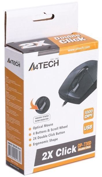 Мышь A4Tech OP-730D Black (4711421941839) фото6