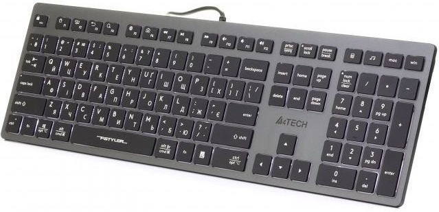 Клавіатура A4Tech FX60 USB Grey White backlit фото2