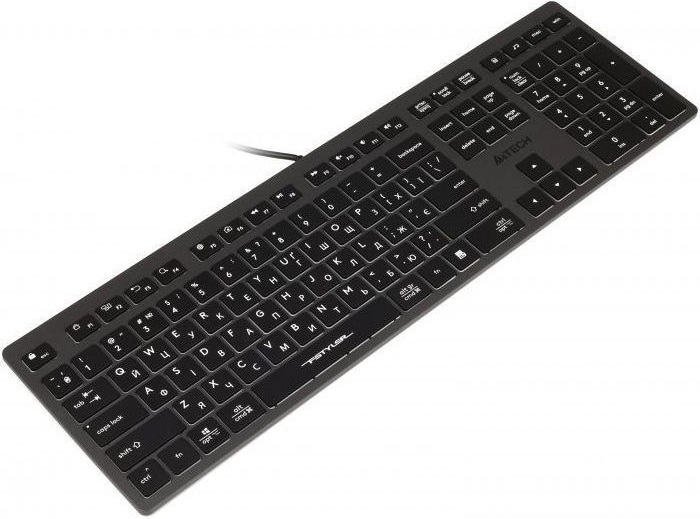 Клавіатура A4Tech FX60 USB Grey White backlit фото3