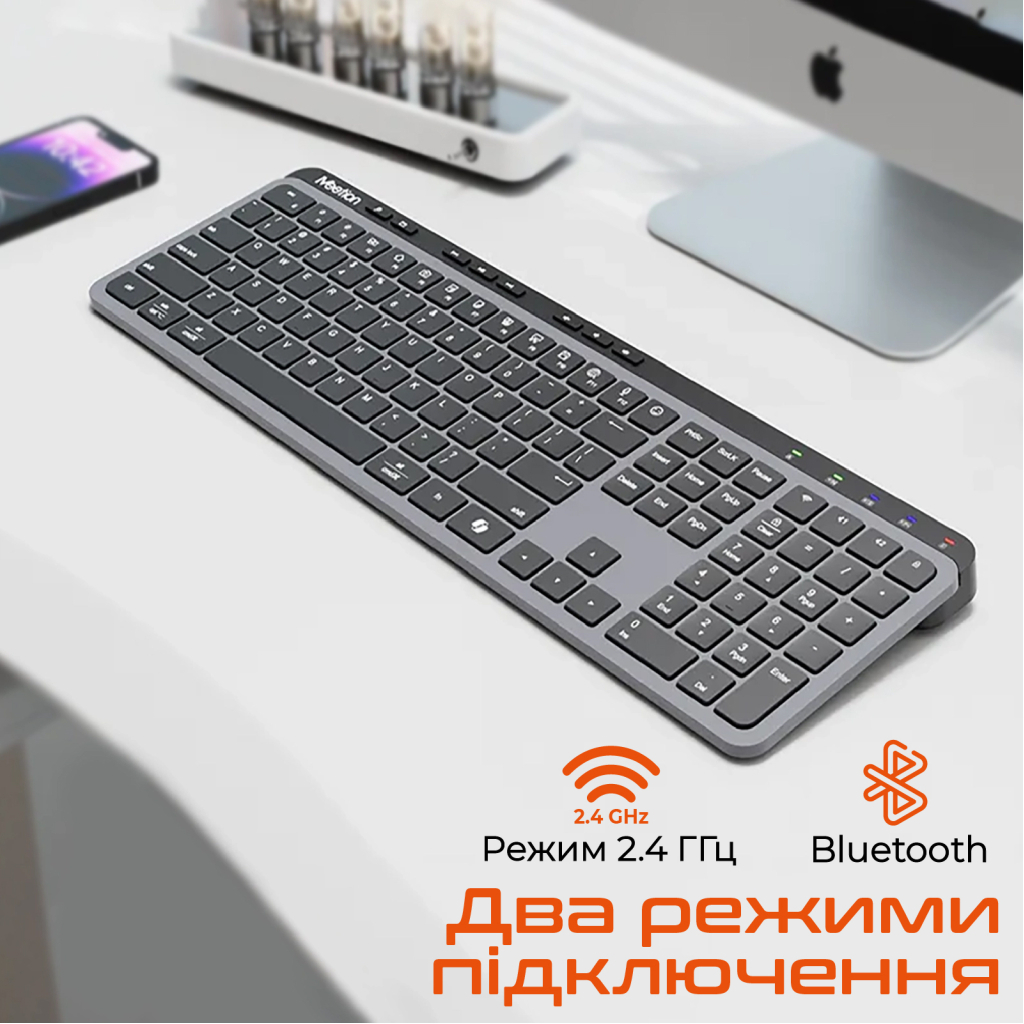 Клавиатура Meetion WK330 Wireless/Bluetooth Black (MT-WK330-A-RUA) фото4