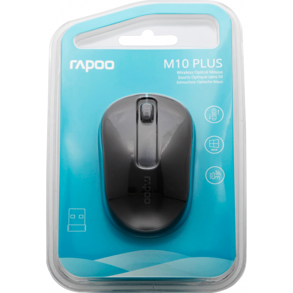 Мишка Rapoo M10 Plus Black фото5