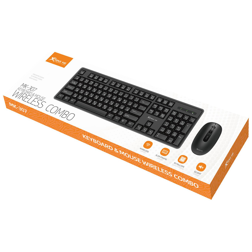 Комплект Xtrike ME MK-307 Wireless UA Black (MK-307UA) фото