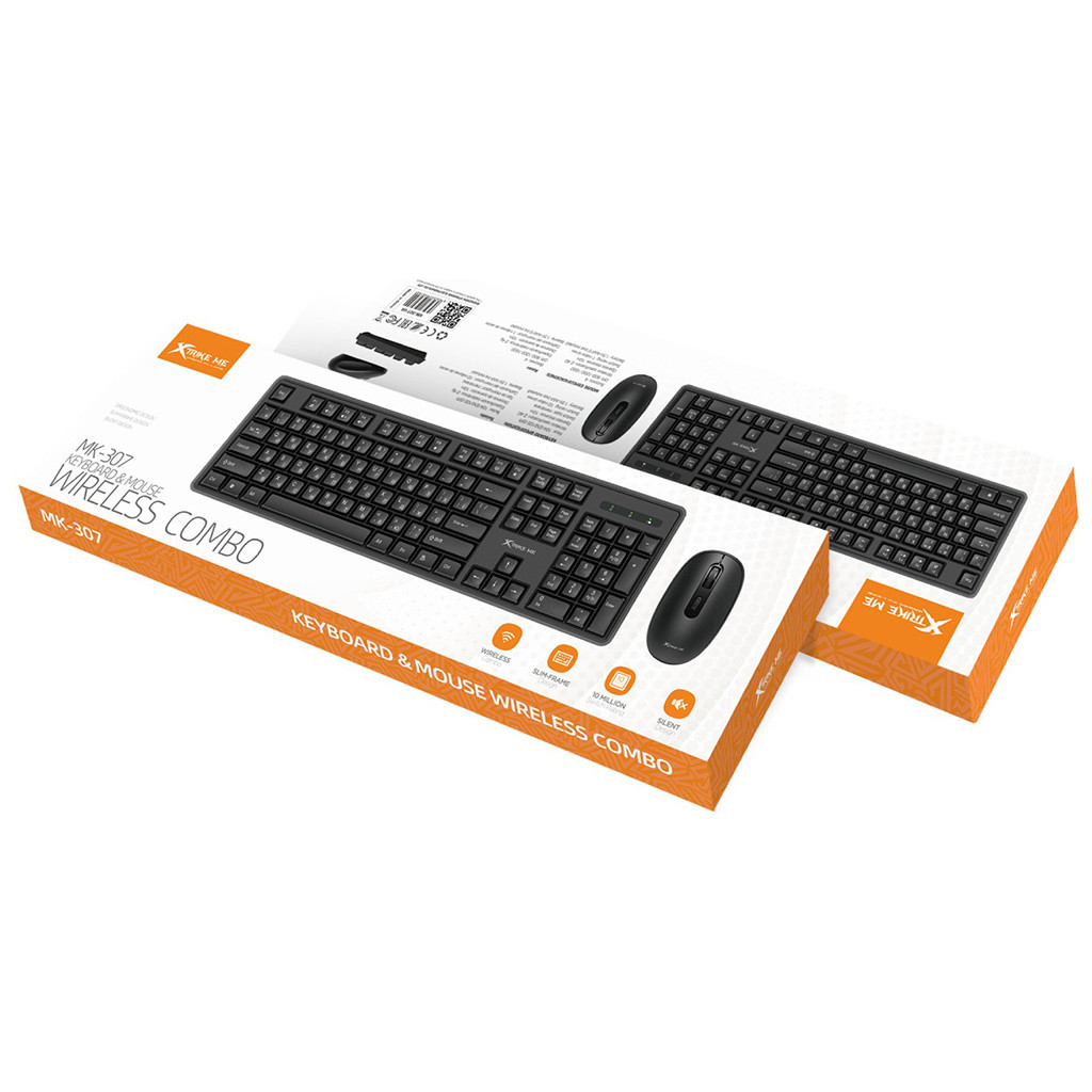 Комплект Xtrike ME MK-307 Wireless UA Black (MK-307UA) фото