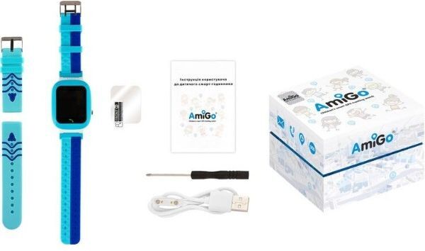 Смарт-часы для детей AmiGo GO004 Splashproof Camera+LED Green (856042) фото4