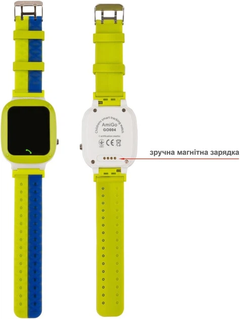 Смарт-часы для детей AmiGo GO004 Splashproof Camera+LED Green (856042) фото5