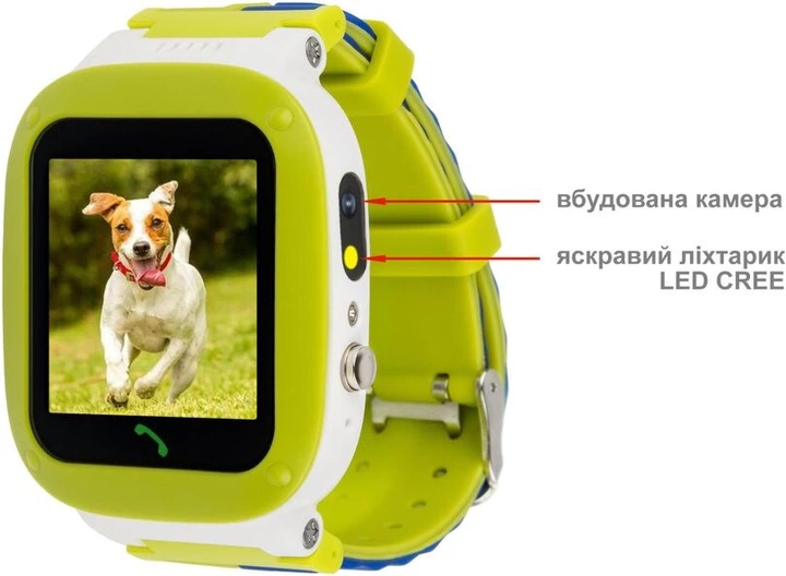 Смарт-часы для детей AmiGo GO004 Splashproof Camera+LED Green (856042) фото8