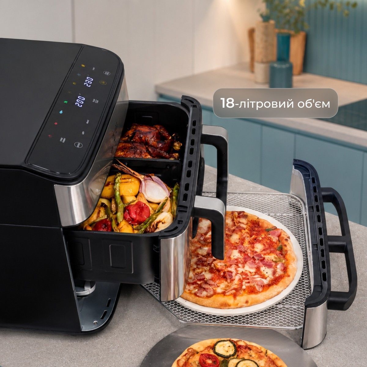 Мультипечь Cecotec Cecofry FoodCourt 18000 4Pizza+ (A90_EU01_120299) фото3