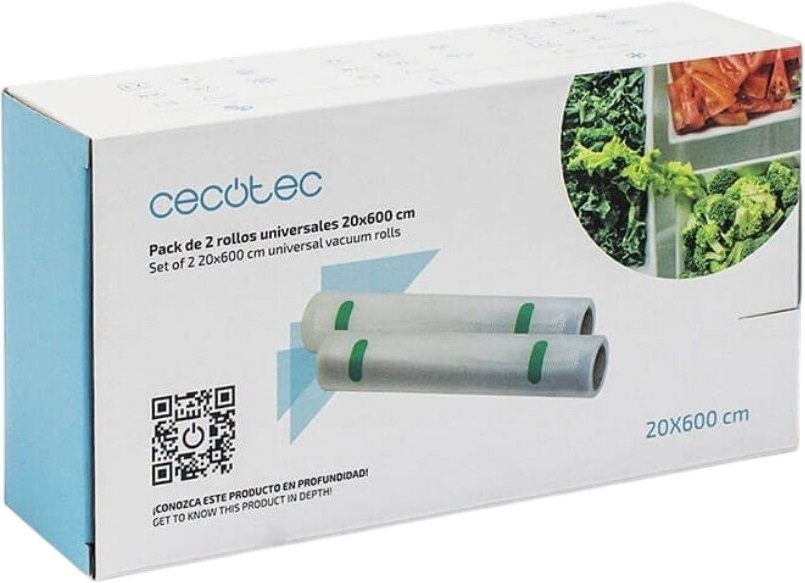 Пленка для вакуумного упаковщика Cecotec 20х600 см, 2 рулона CCTC-04071 (8435484040716) фото2