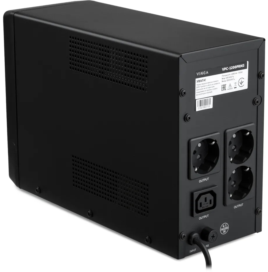 ИБП Vinga LED 1200VA (VPC-1200PRM3) фото4