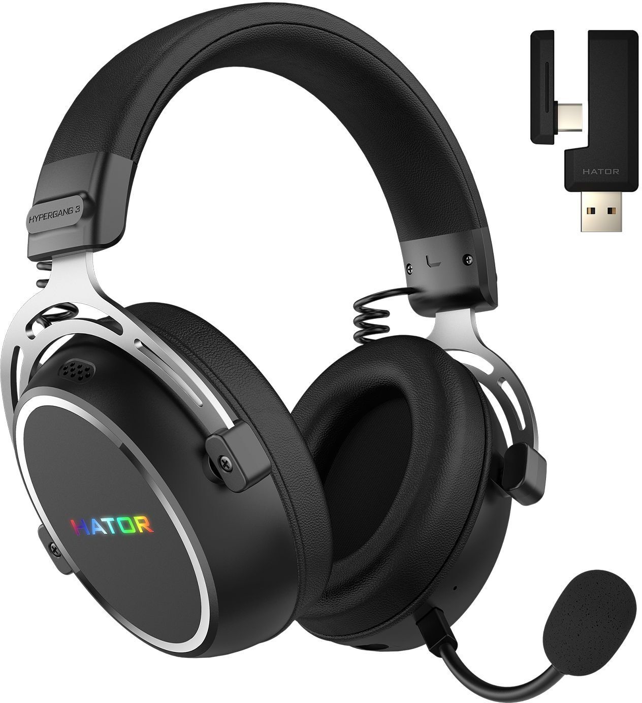 Ігрова гарнітура Hator Hypergang 3 Hi-Res Wireless Black (ESH55) фото4