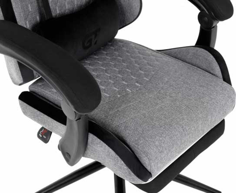Кресло игровое GT Racer X-2324 Fabric Gray/Black Suede фото
