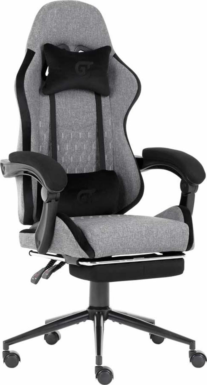 Кресло игровое GT Racer X-2324 Fabric Gray/Black Suede фото