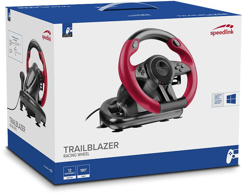 Руль Speedlink TRAILBLAZER Racing Wheel PC/Xbox One/PS3/PS4, Black/red (SL-450500-BK) фото5