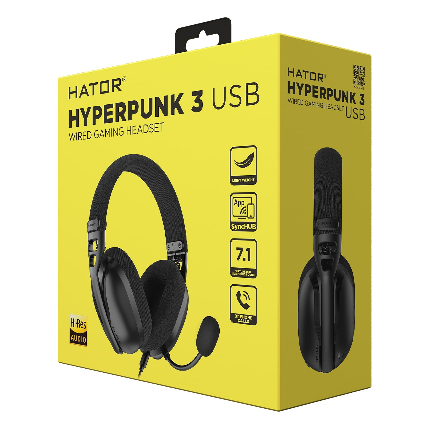 Ігрова гарнітура Hator Hyperpunk 3 Hi-Res USB Black (ESH10) фото