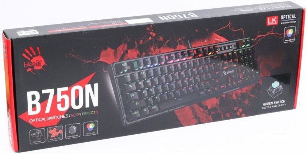 Игровая клавиатура A4Tech Bloody B750N USB Black (4711421966191) фото3