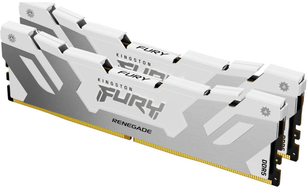 Память для ПК Kingston Fury Renegade White DDR5 6400 64GB (2x32GB) (KF564C32RWK2-64) фото