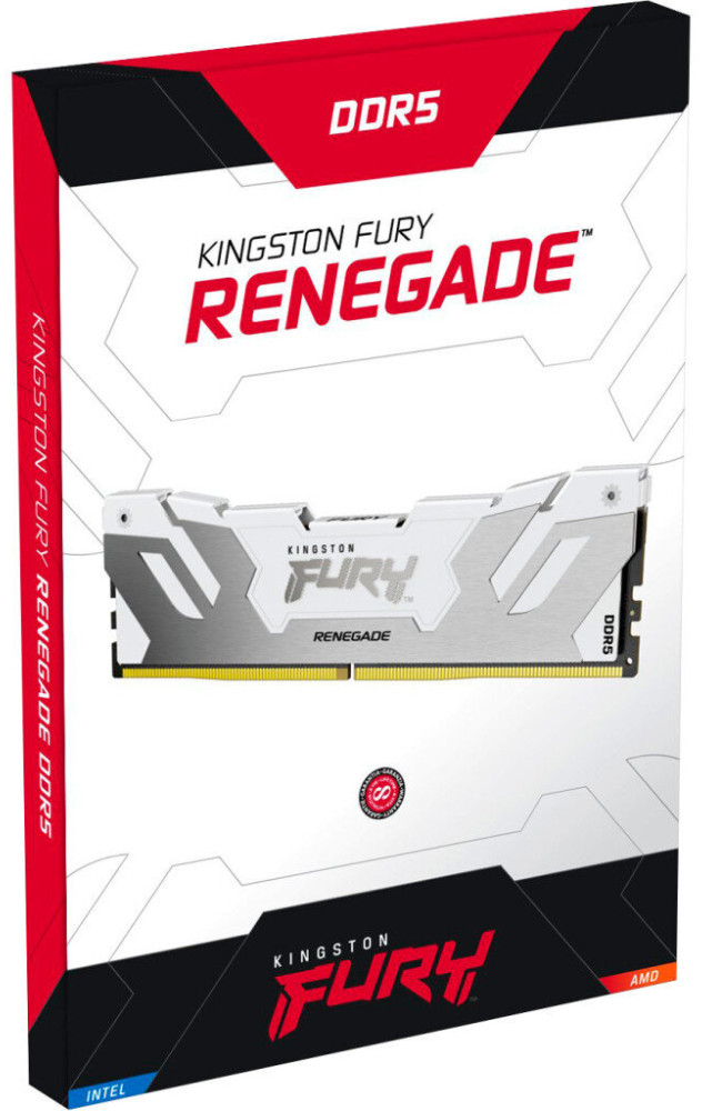 Память для ПК Kingston Fury Renegade White DDR5 6400 64GB (2x32GB) (KF564C32RWK2-64) фото