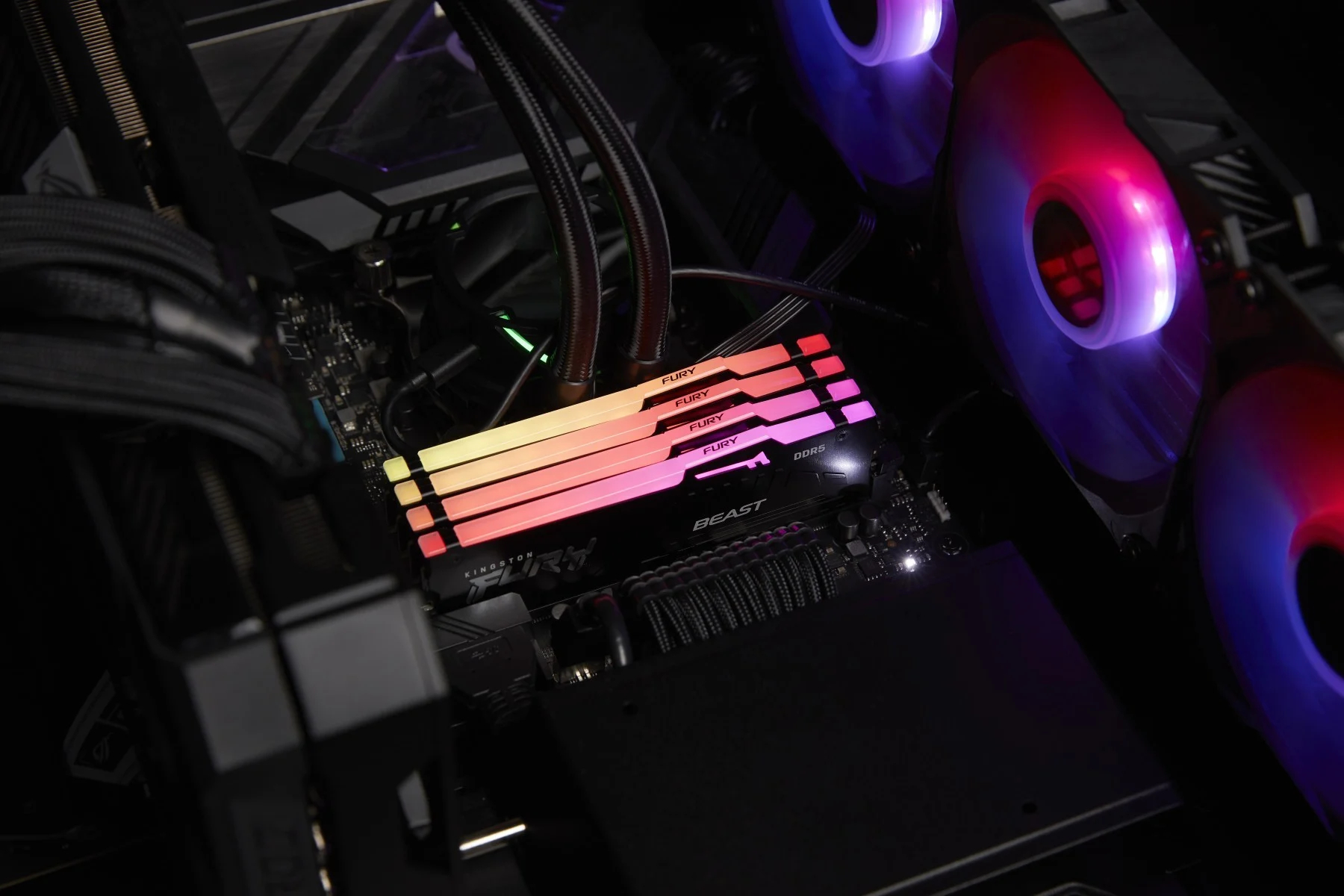 Память для ПК Kingston Fury Beast RGB EXPO DDR5 6400 64GB (2x32GB) (KF564C32BBEAK2-64) фото7