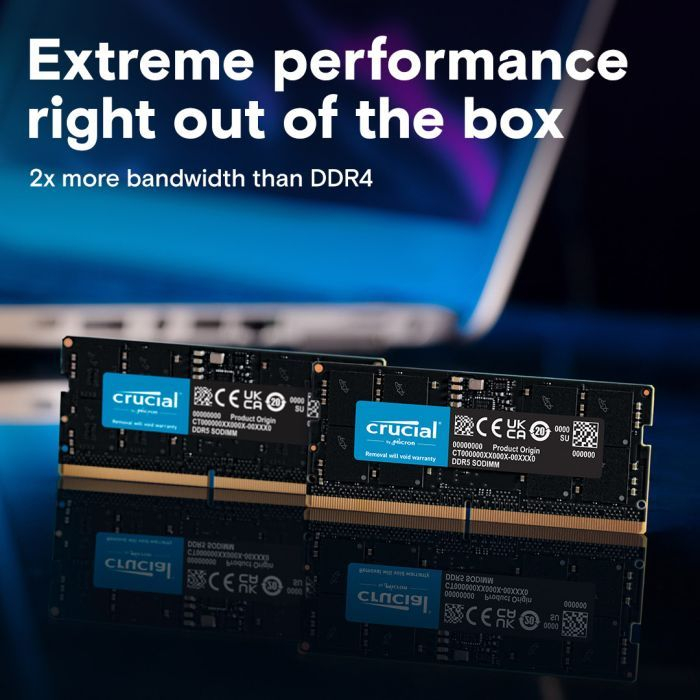 Пам'ять для ноутбука Micron DDR5 5600 8GB SoDIMM (CT8G56C46S5T) фото2