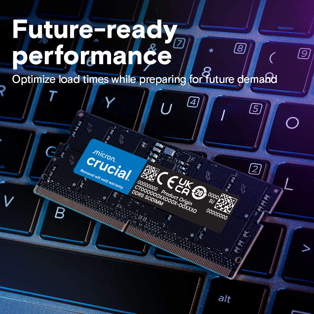 Пам'ять для ноутбука Micron DDR5 5600 8GB SoDIMM (CT8G56C46S5T) фото5