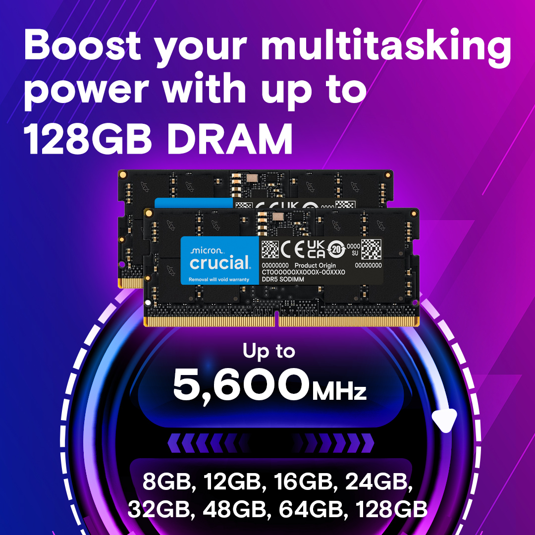 Пам'ять для ноутбука Micron DDR5 5600 8GB SoDIMM (CT8G56C46S5T) фото3