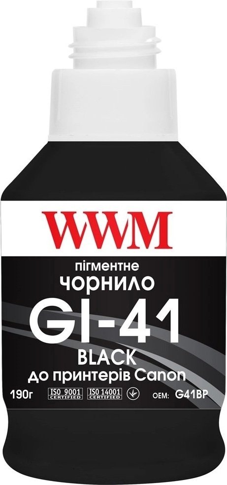 Чорнило WWM Canon GI-41 Black Pigment 190г (G41BP) фото