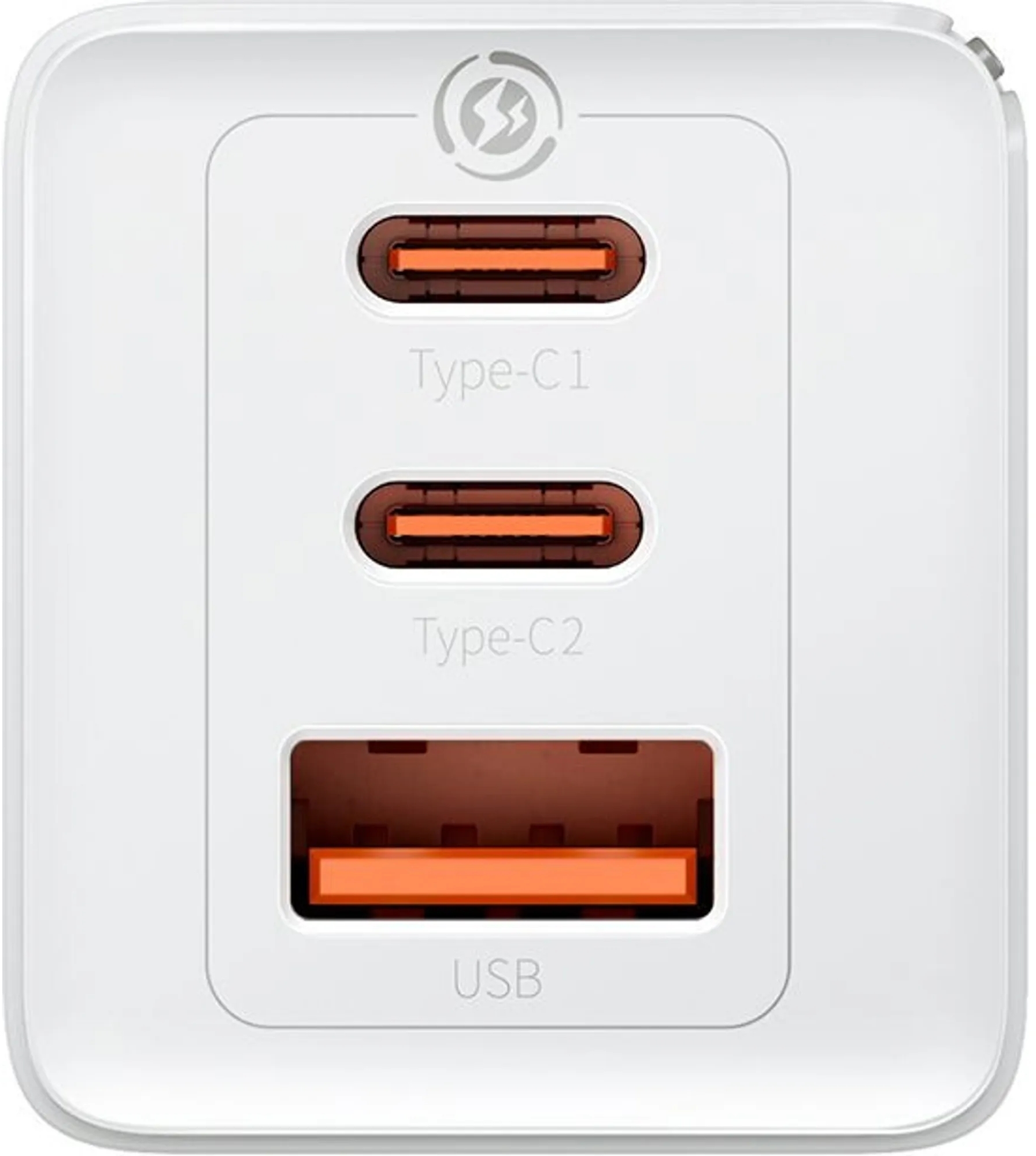 Зарядний пристрій Baseus 65W GaN5 Pro 2C+U(CCGP120202 ) бiл фото