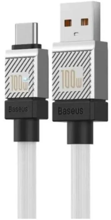 Кабель Baseus USB-Type-C 100W 1m (CAKW000602) білий фото2