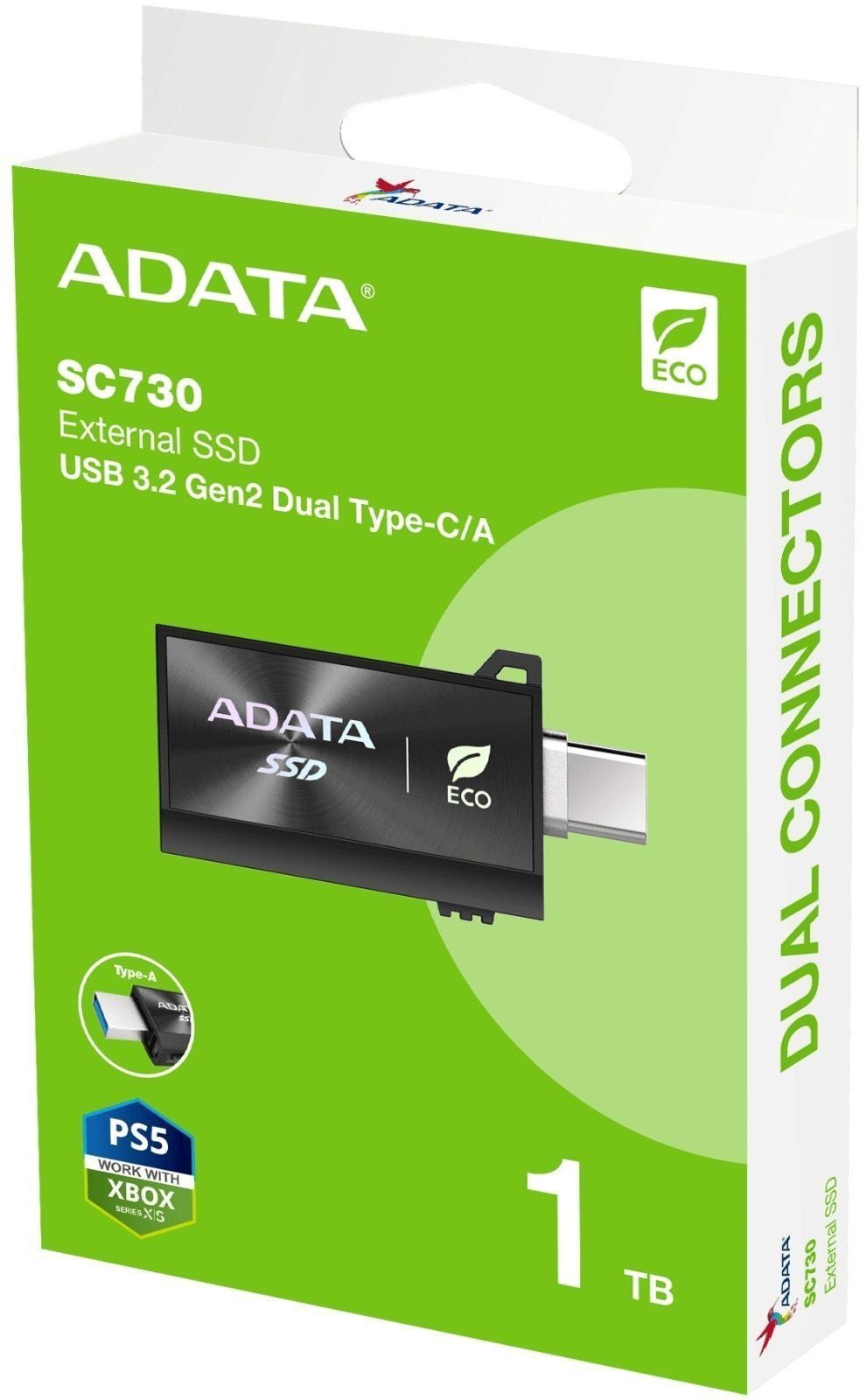 SSD накопичувач ADATA SC730 1TB USB 3.2 (SC730-1T-CACTI) фото