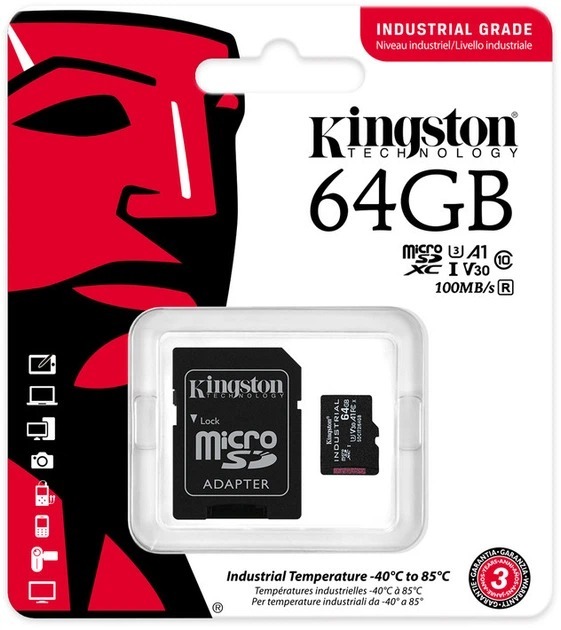 Карта памяти Kingston 64GB microSDXC class 10 UHS-I V30 A1 (SDCIT2/64GB) фото3