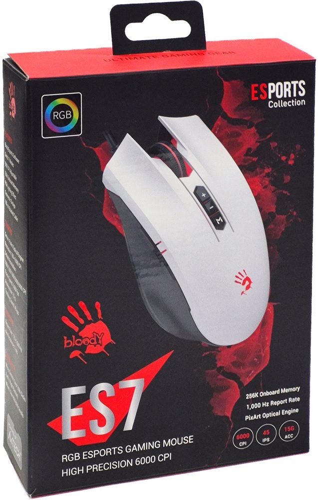 Ігрова мишка A4Tech Bloody ES7 USB Panda White (4711421002486) фото