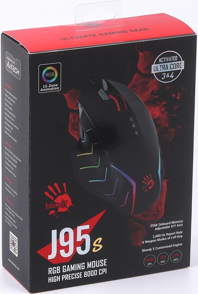 Игровая мишь A4Tech Bloody J95s USB Black (4711421948975) фото5