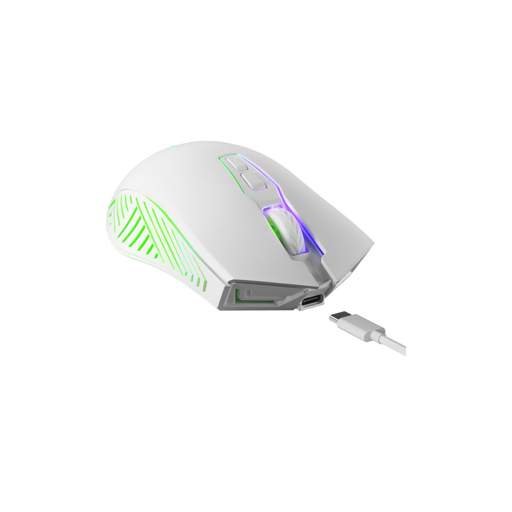 Ігрова миша Defender Pandora GM-502 LED Wireless White (52502) фото4