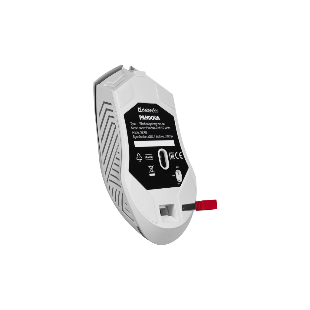 Ігрова миша Defender Pandora GM-502 LED Wireless White (52502) фото5