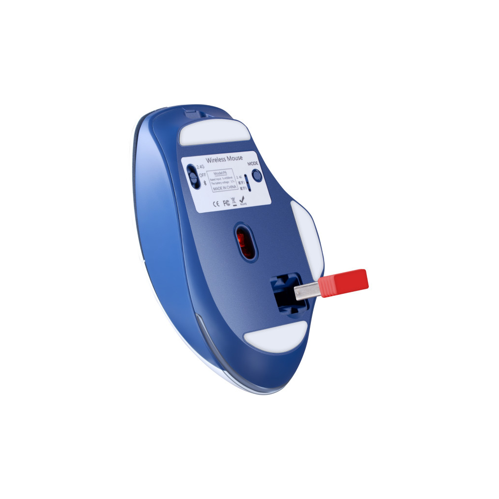 Ігрова миша Defender Tisa GM-126 LED Wireless/Bluetooth White/Blue (52126) фото