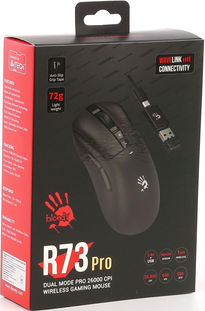 Игровая мышь A4Tech Bloody R73 Pro Wireless Black (4711421002332) фото4