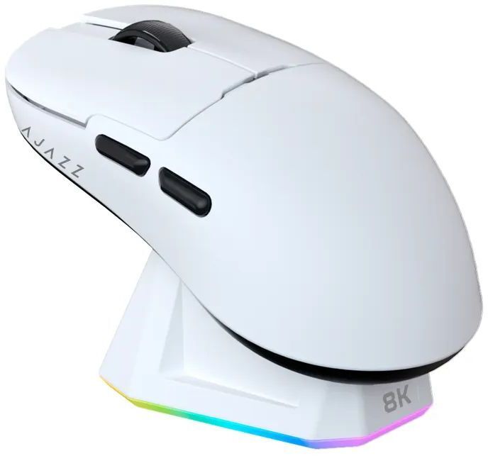 Ігрова миша Ajazz AJ159PRO Wireless/Bluetooth/USB Charging Dock White (AJ159-PRO-W) фото