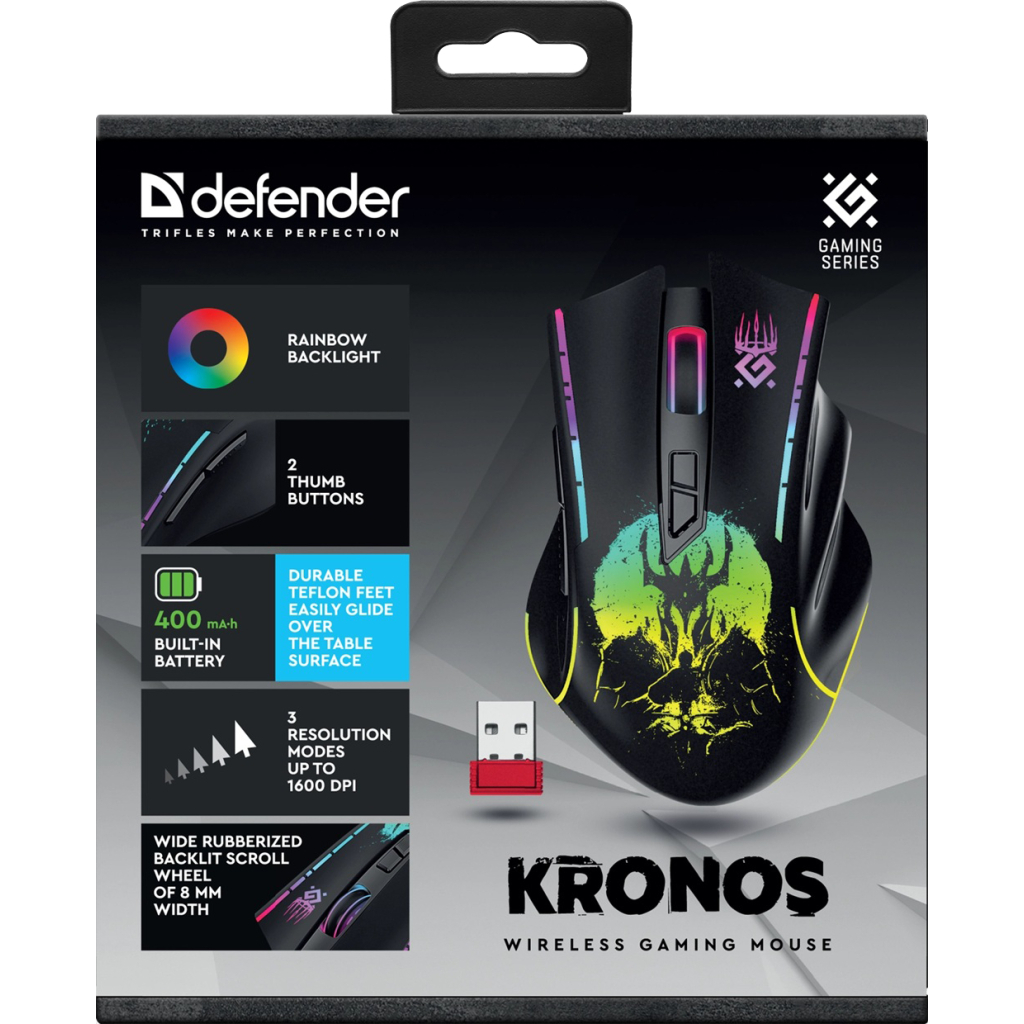 Ігрова миша Defender Kronos GM-695 Wireless Black (52695) фото8