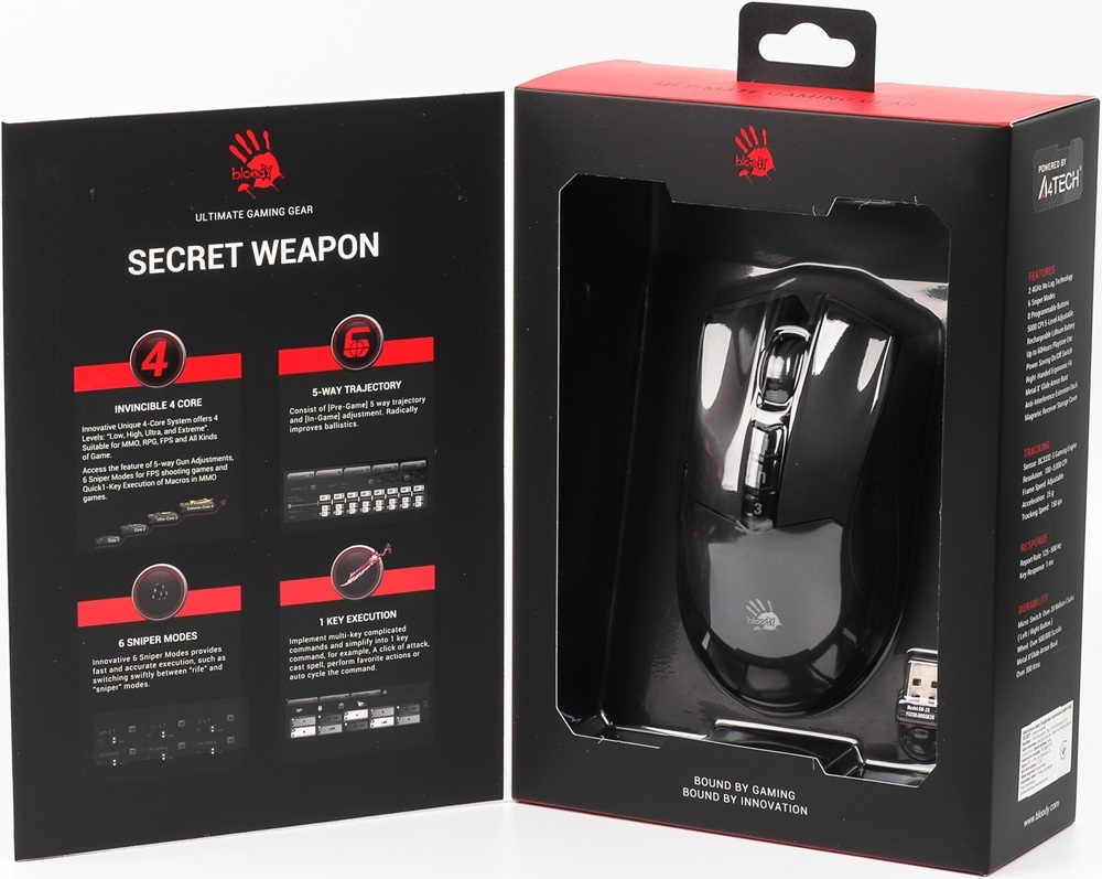 Игровая мышь A4Tech Bloody R90 Plus Wireless Black (4711421981033) фото5