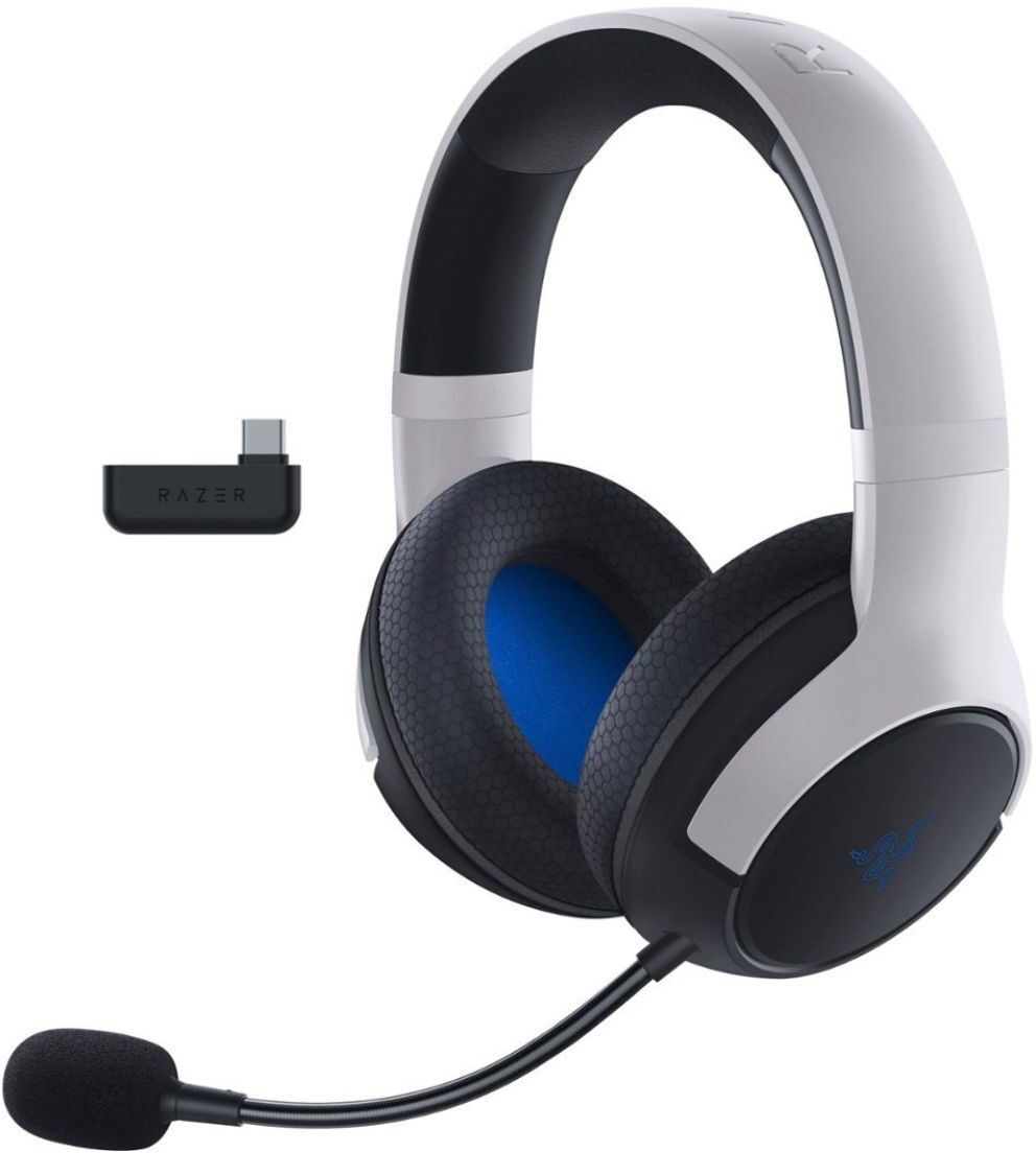 Игровая гарнитура Razer Kaira Hyperspeed для PS5 Bluetooth White/Black (RZ04-03980200-R3G1) фото