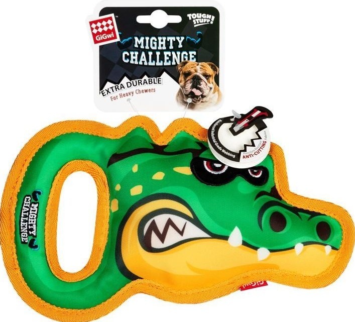Игрушка для собак GiGwi Mighty Challenge Крокодил с пищалкой 25 см (2235) фото2