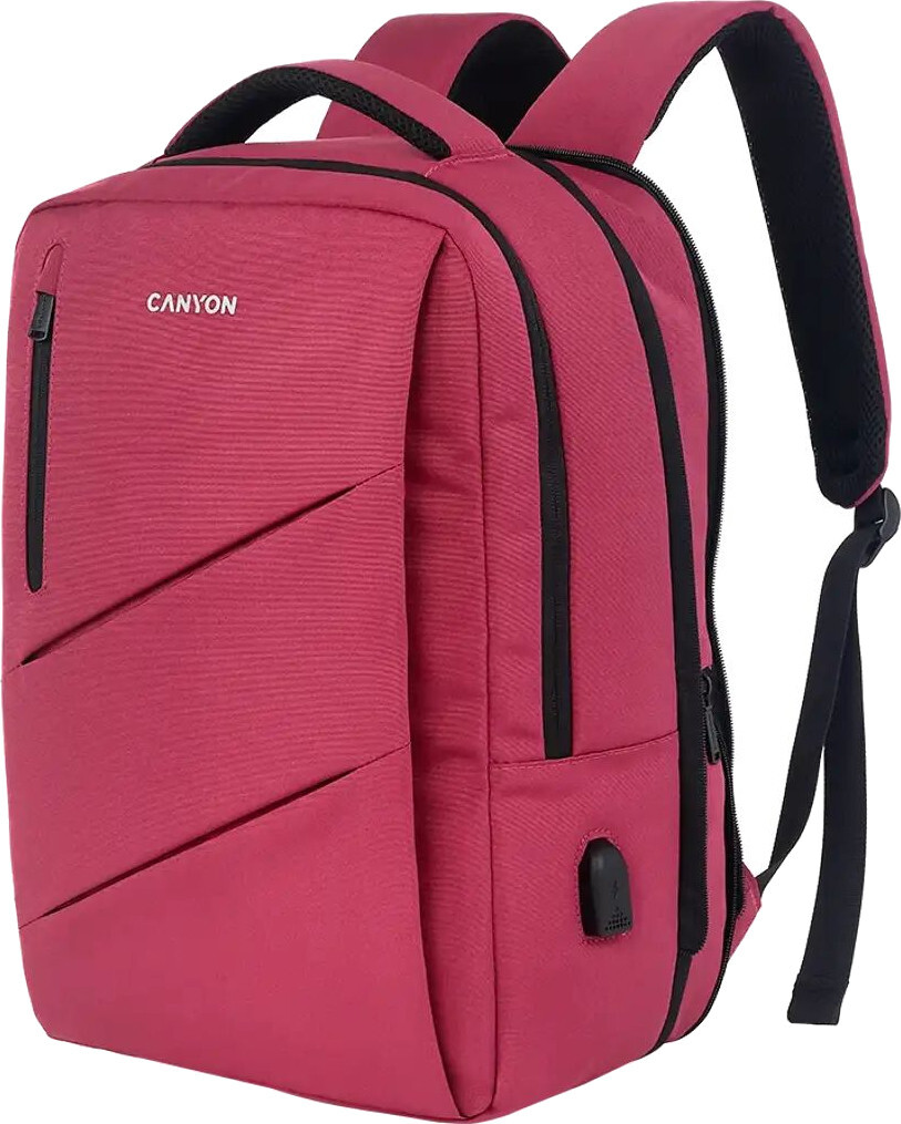 Рюкзак для ноутбука Canyon BPE-5 Urban USB 15.6'' 12-18L Burgundy (CNS-BPE5BD1) фото3