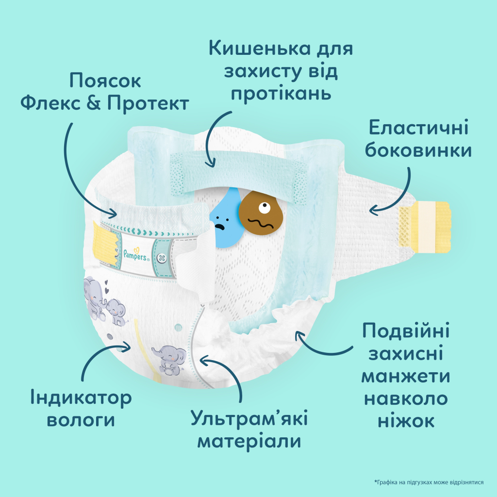 Підгузки Pampers Premium Care Розмір 7 15+ кг 64 шт (8006530260145) фото