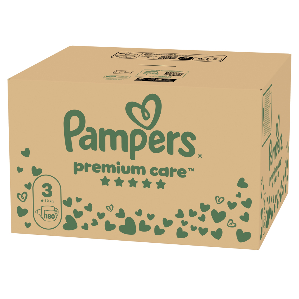 Підгузки Pampers Premium Care Розмір 3 (6-10 кг) 180 шт (8006530223720) фото