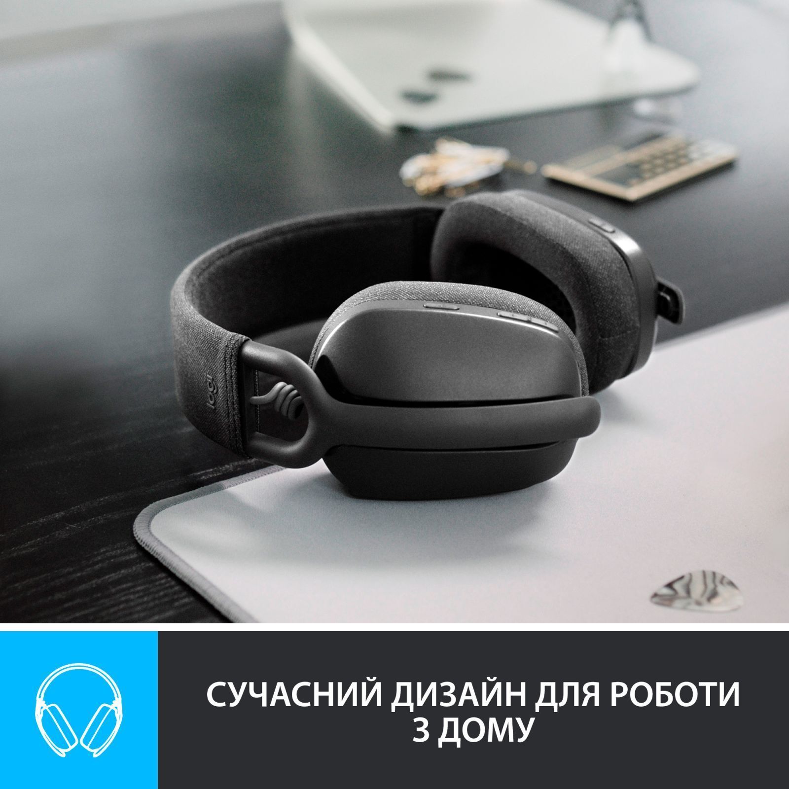 Bluetooth-гарнітура Logitech Zone Vibe 100 Wireless Graphite (981-001213) фото2