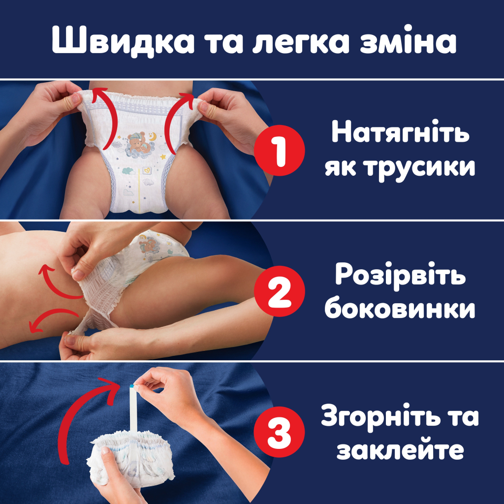 Підгузки Pampers Night Pants Розмір 5 (11-17 кг) 92 шт (8006530320542) фото10
