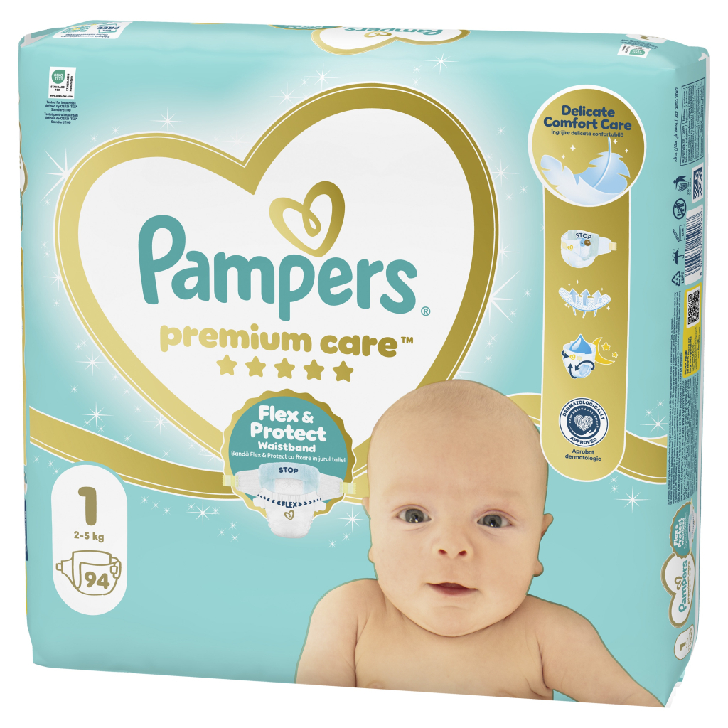 Підгузки Pampers Premium Care Розмір 1 (2-5 кг) 94 шт (8006530259187) фото2