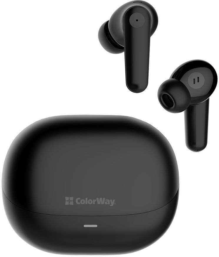 Навушники СolorWay Slim TWS-1 Earbuds Long Life Black (CW-TWS1BK1) фото