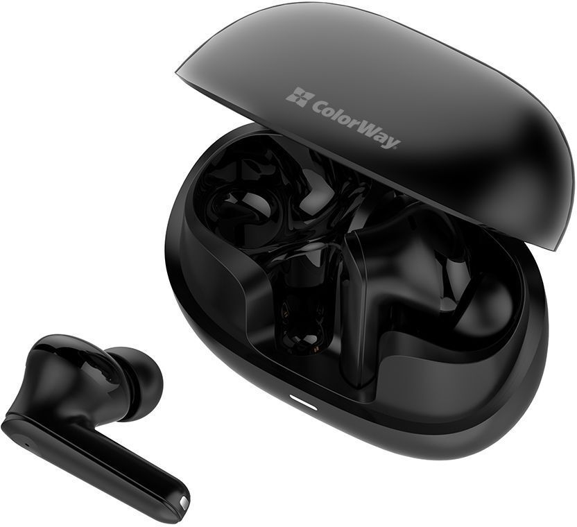 Навушники СolorWay Slim TWS-1 Earbuds Long Life Black (CW-TWS1BK1) фото